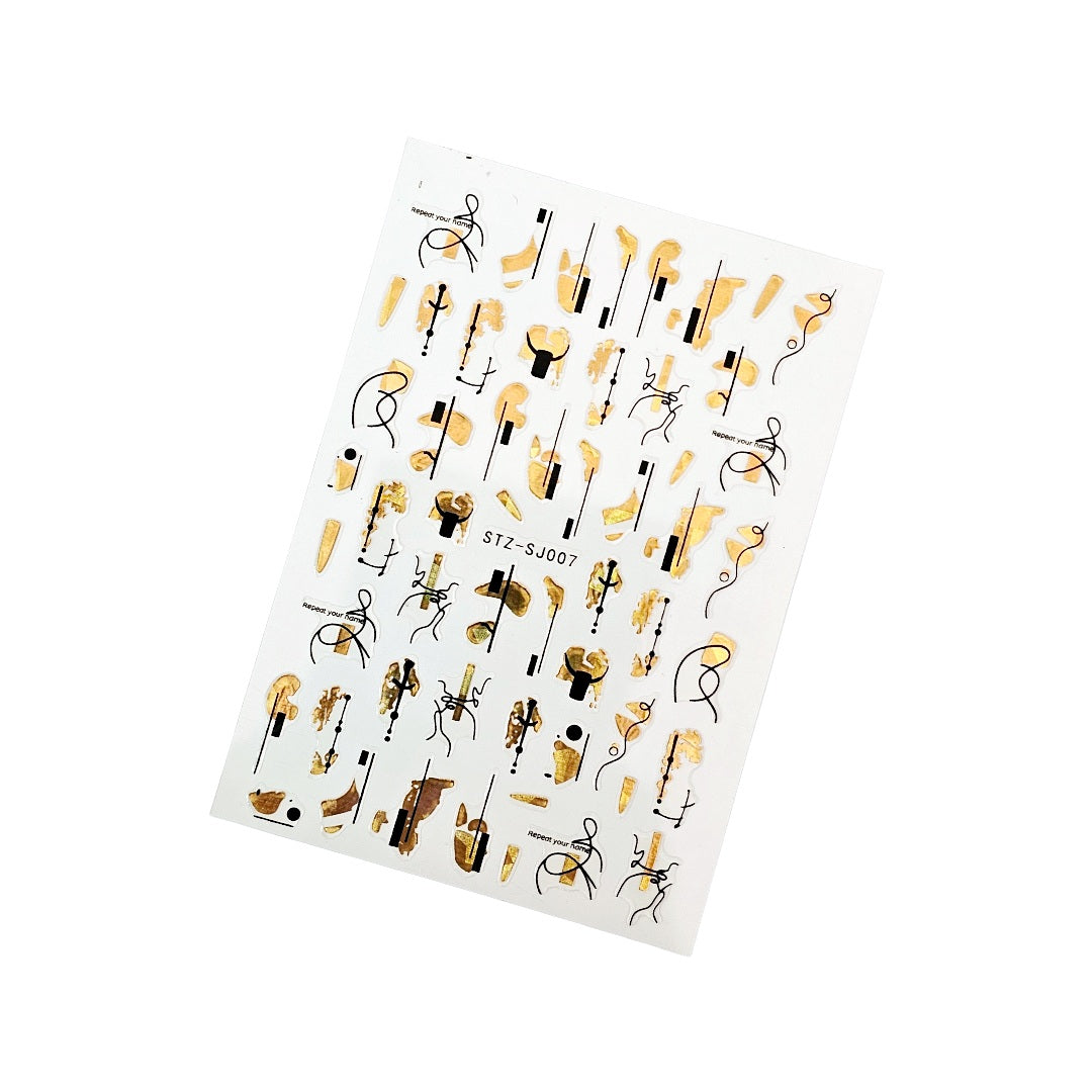 Image of Sticker Unghii,Decor SJ007 Gold