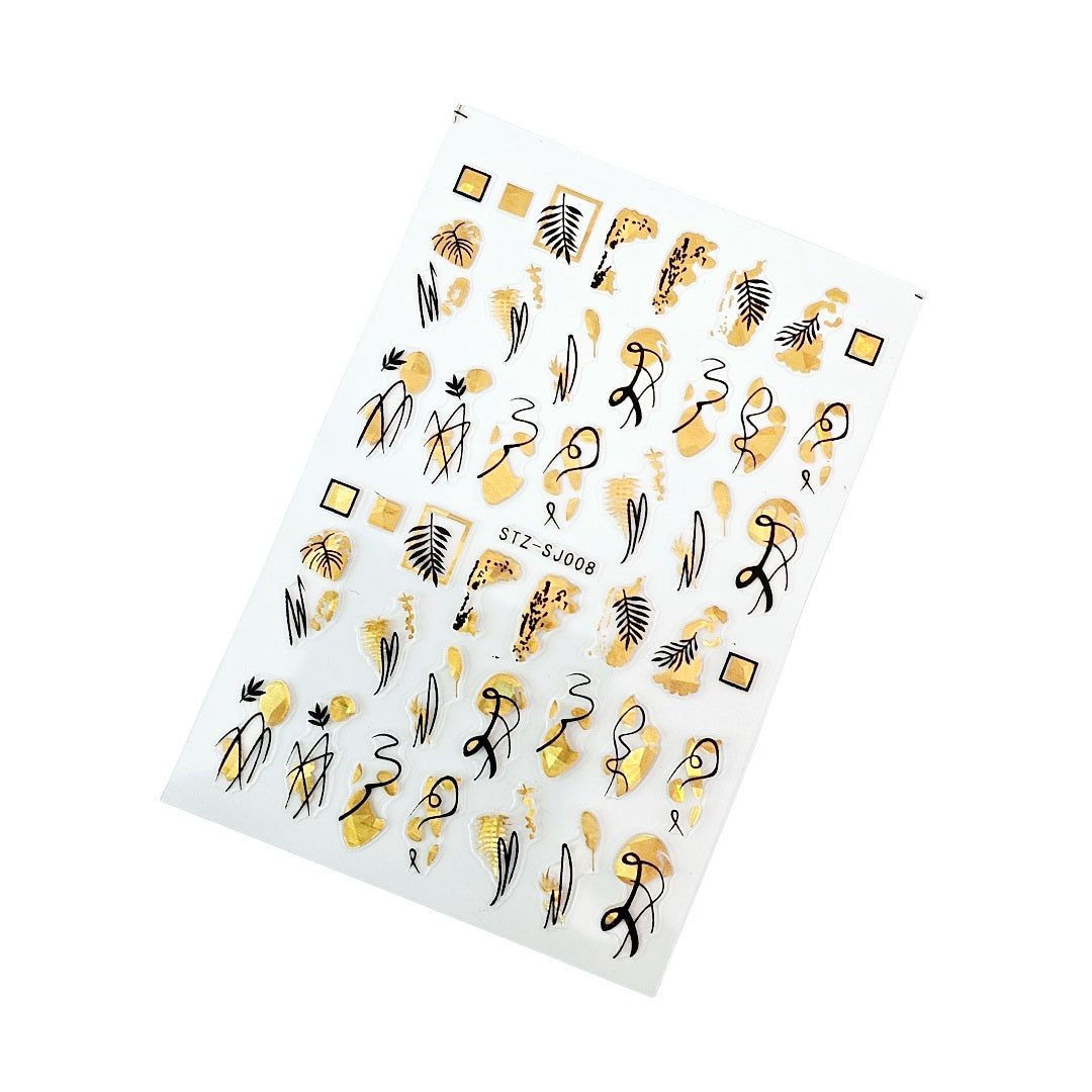 Image of Sticker Unghii,Decor SJ008 Gold