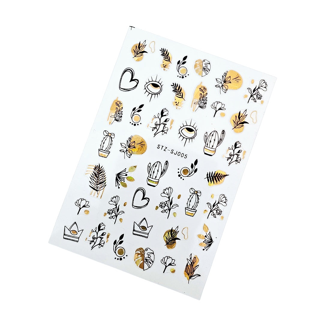 Image of Sticker Unghii,Decor SJ005 Gold