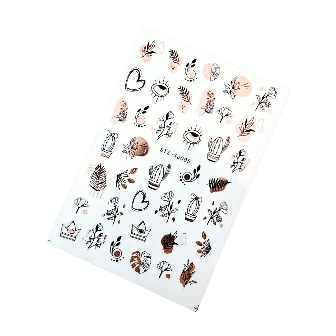 Sticker Unghii,Decor SJ005 Rose Gold