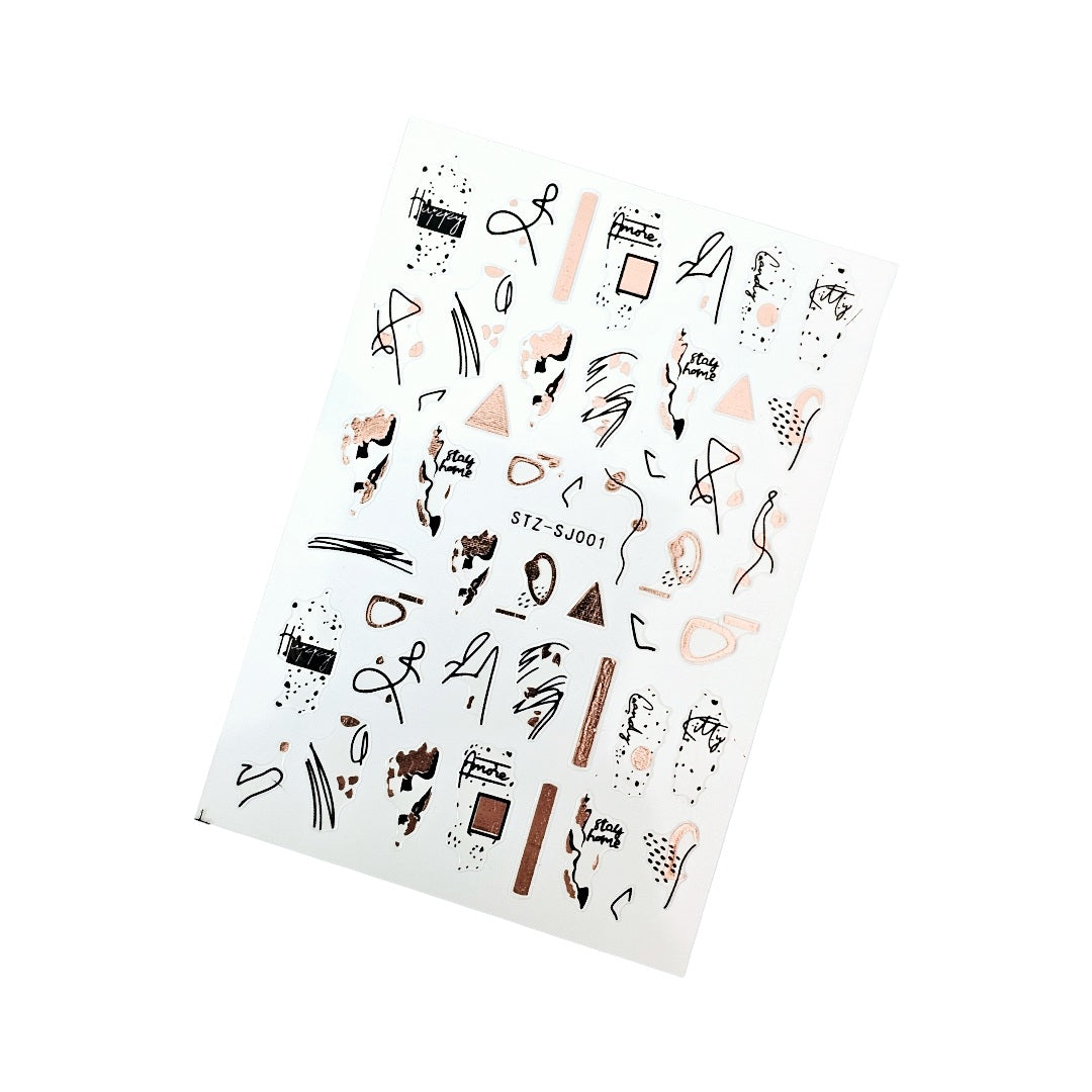 Image of Sticker Unghii,Decor SJ001 Rose Gold