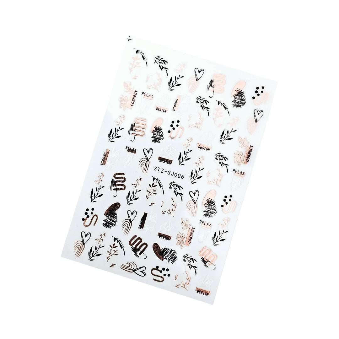 Image of Sticker Unghii,Decor SJ006 Rose Gold