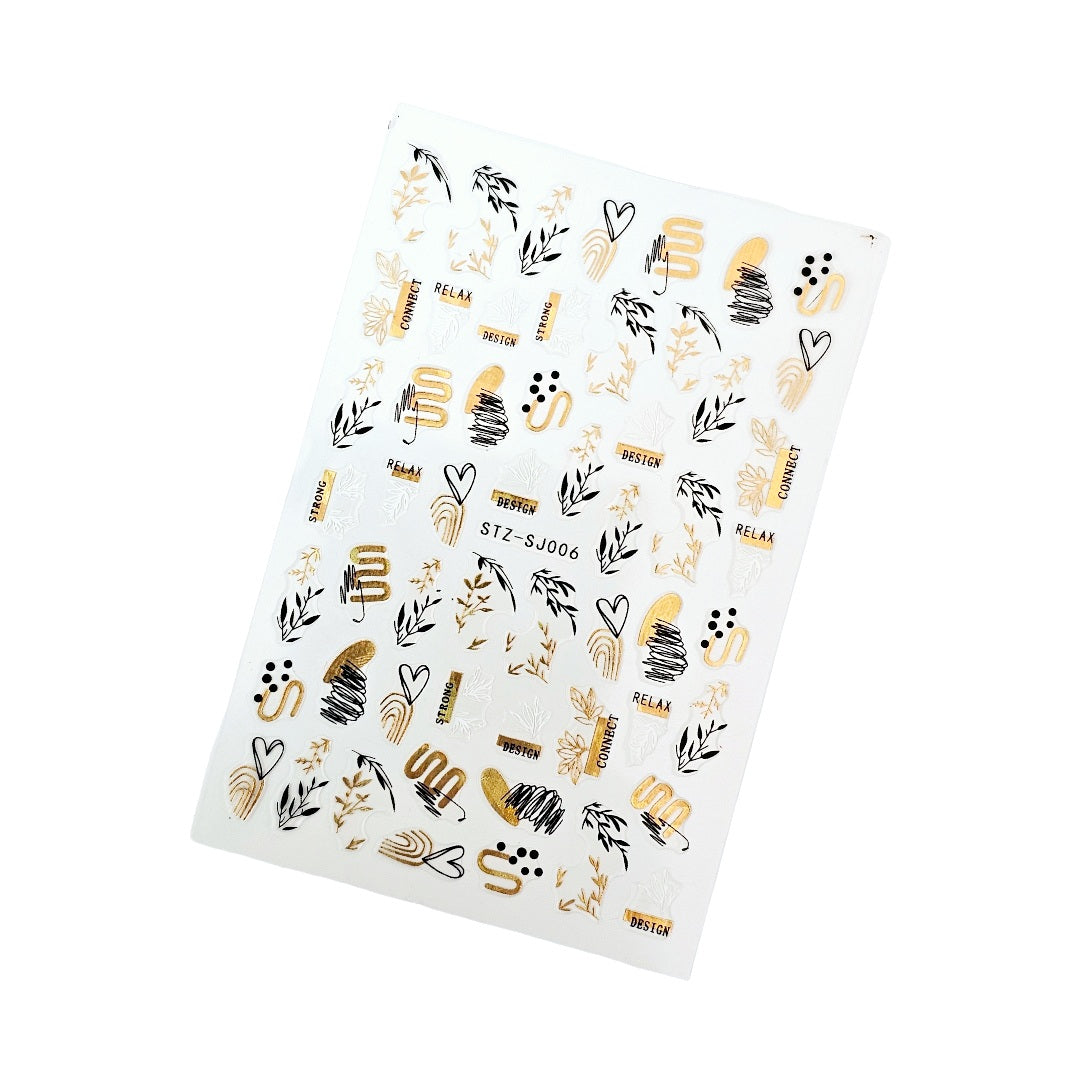 Image of Sticker Unghii,Decor SJ006 Gold