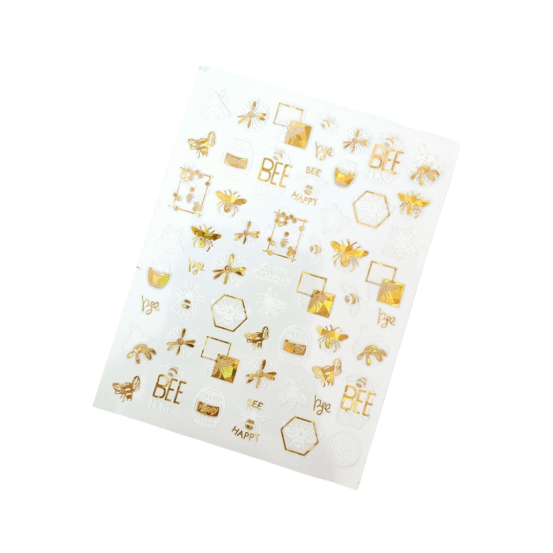 Sticker Unghii,Decor 036 Gold