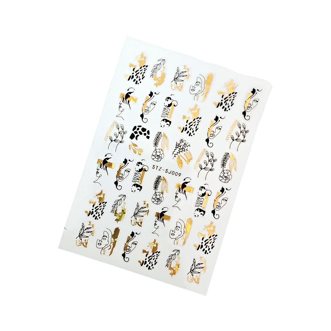 Image of Sticker Unghii,Decor SJ009 Gold