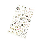 Sticker unghii decor F675 – flori mici și inscripții