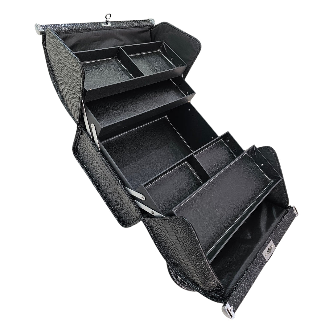 Image of Geanta manichiura compartimentata Negru Lucios