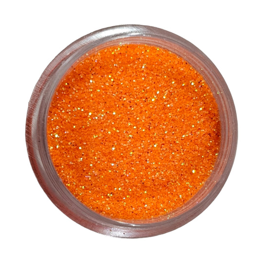 Decor glitter efect special EF10 – sclipici portocaliu în borcan