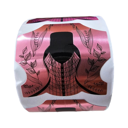 Șablon unghii aluminiu și hârtie Pink Metalic ALUDI – rola, vedere de sus