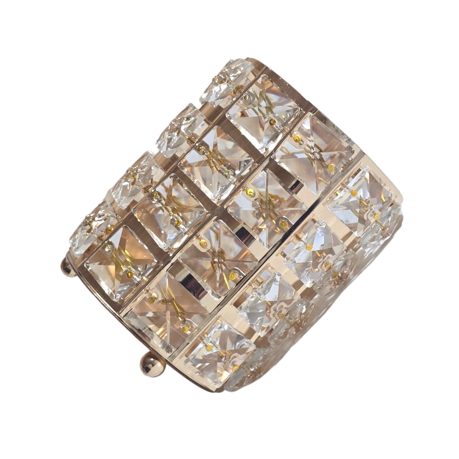 Suport pensule cu cristale Gold Luxury LOG