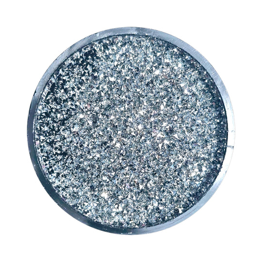 Decor pentru unghii Pixie Diamond lux – cristale argintii fine în borcan