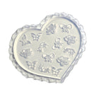 Mold silicon pentru modele 3D 73 – inimă cu fluturi și flori