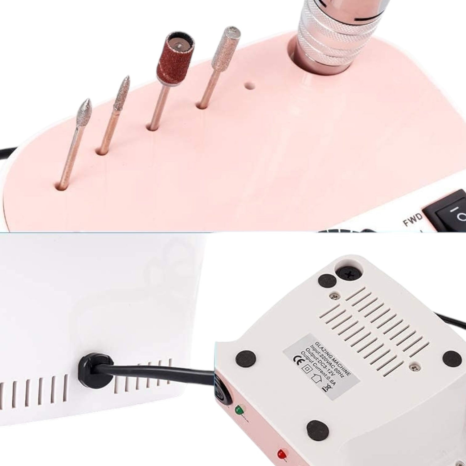 Image of Freza Electrica 35W 35000RPM White Pink