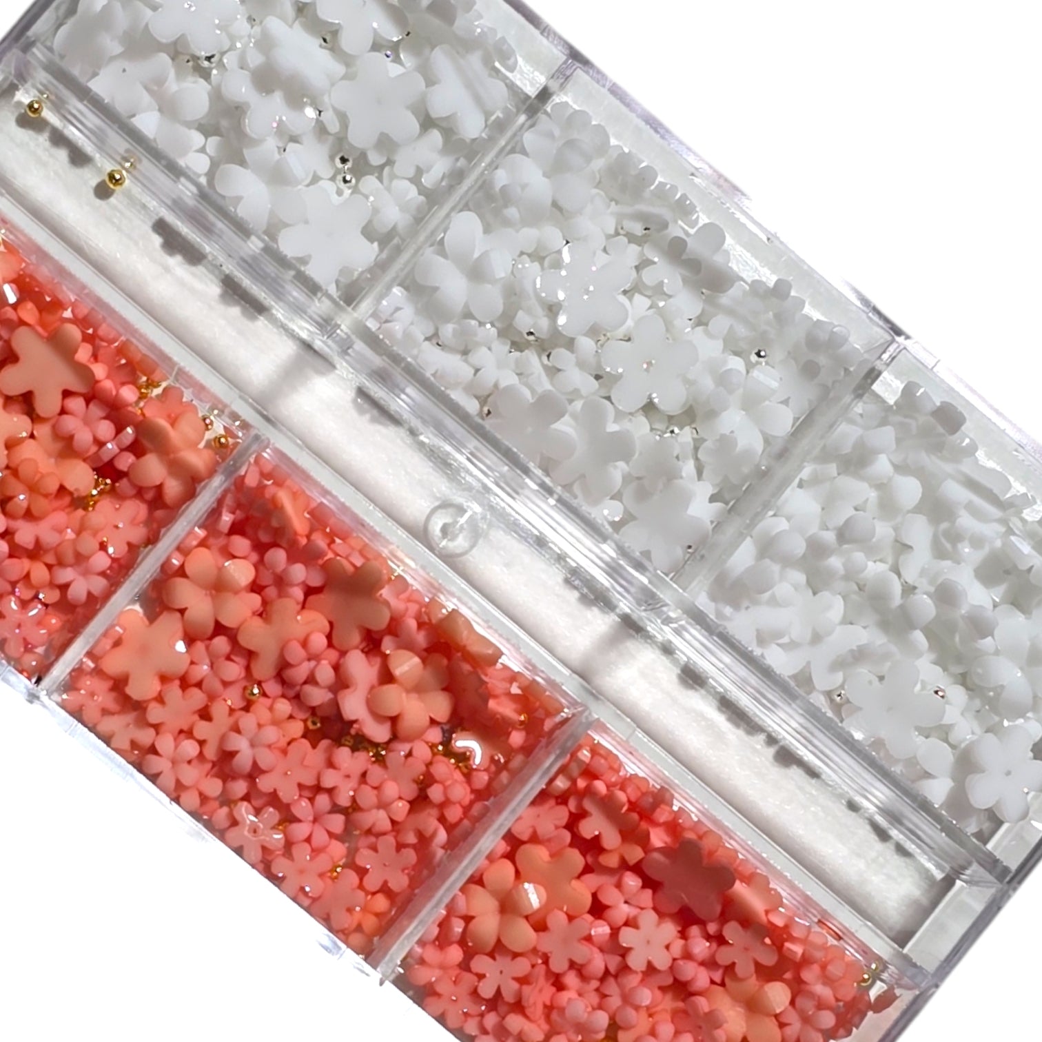 Decor Pentru Unghii Flori+Caviar CoraiWhite