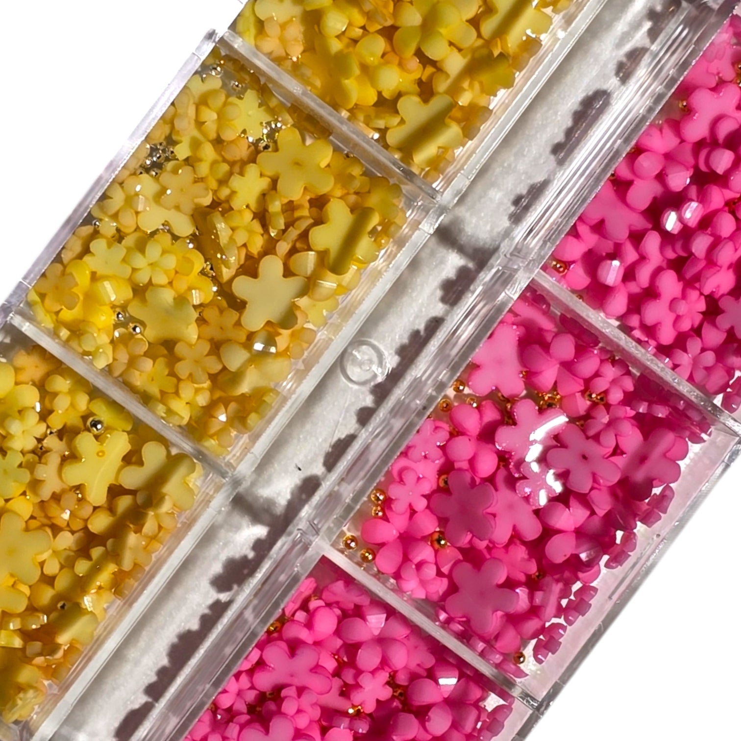Image of Decor Pentru Unghii Flori+Caviar YellowPink