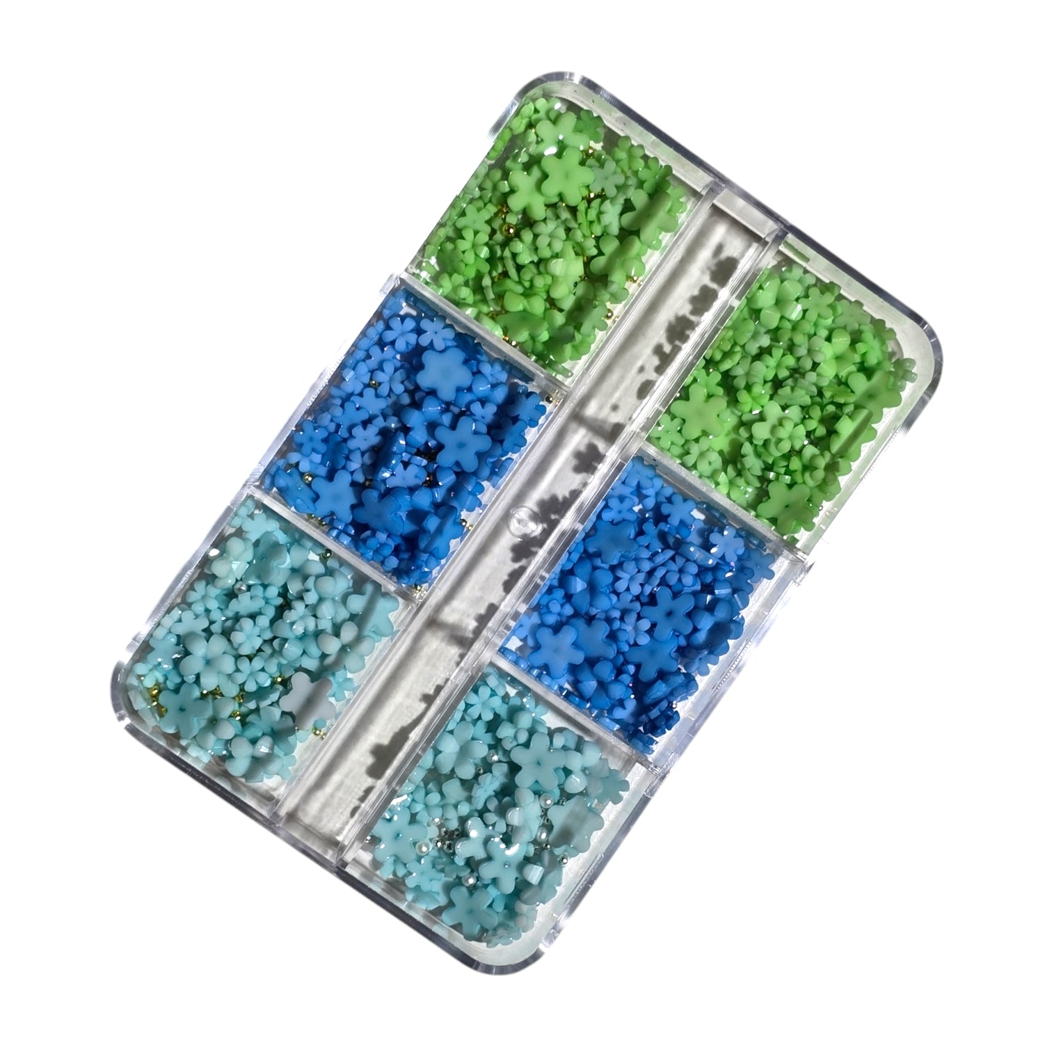 Image of Decor Pentru Unghii Flori+Caviar TourquiseBlueGreen