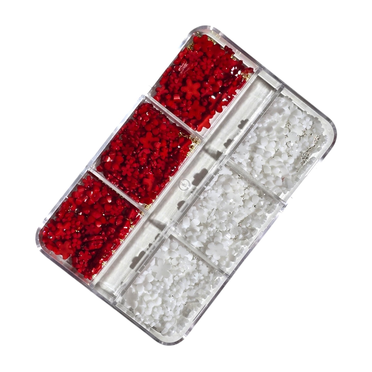 Image of Decor Pentru Unghii Flori+Caviar WhiteRed