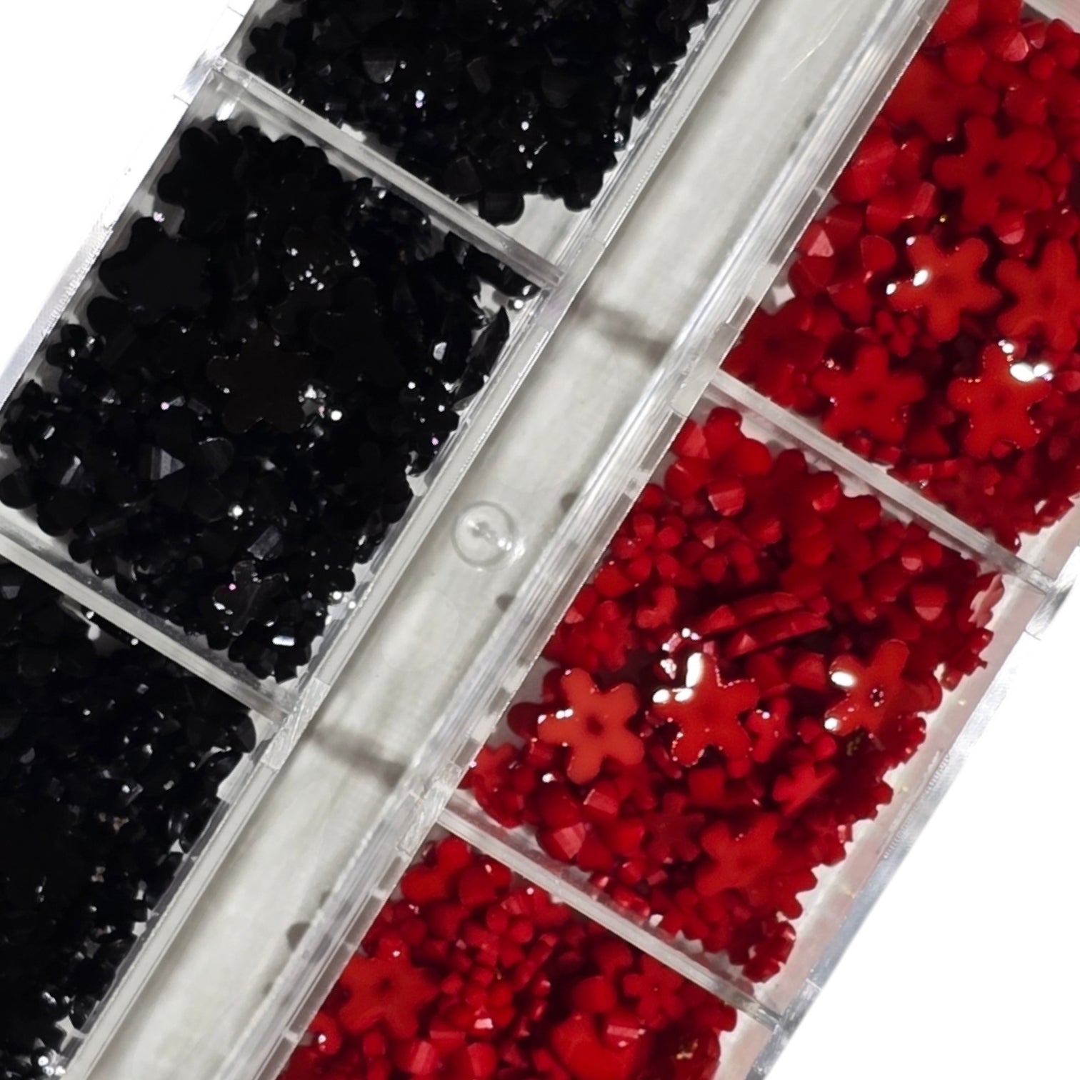 Image of Decor Pentru Unghii Flori+Caviar BlackRed