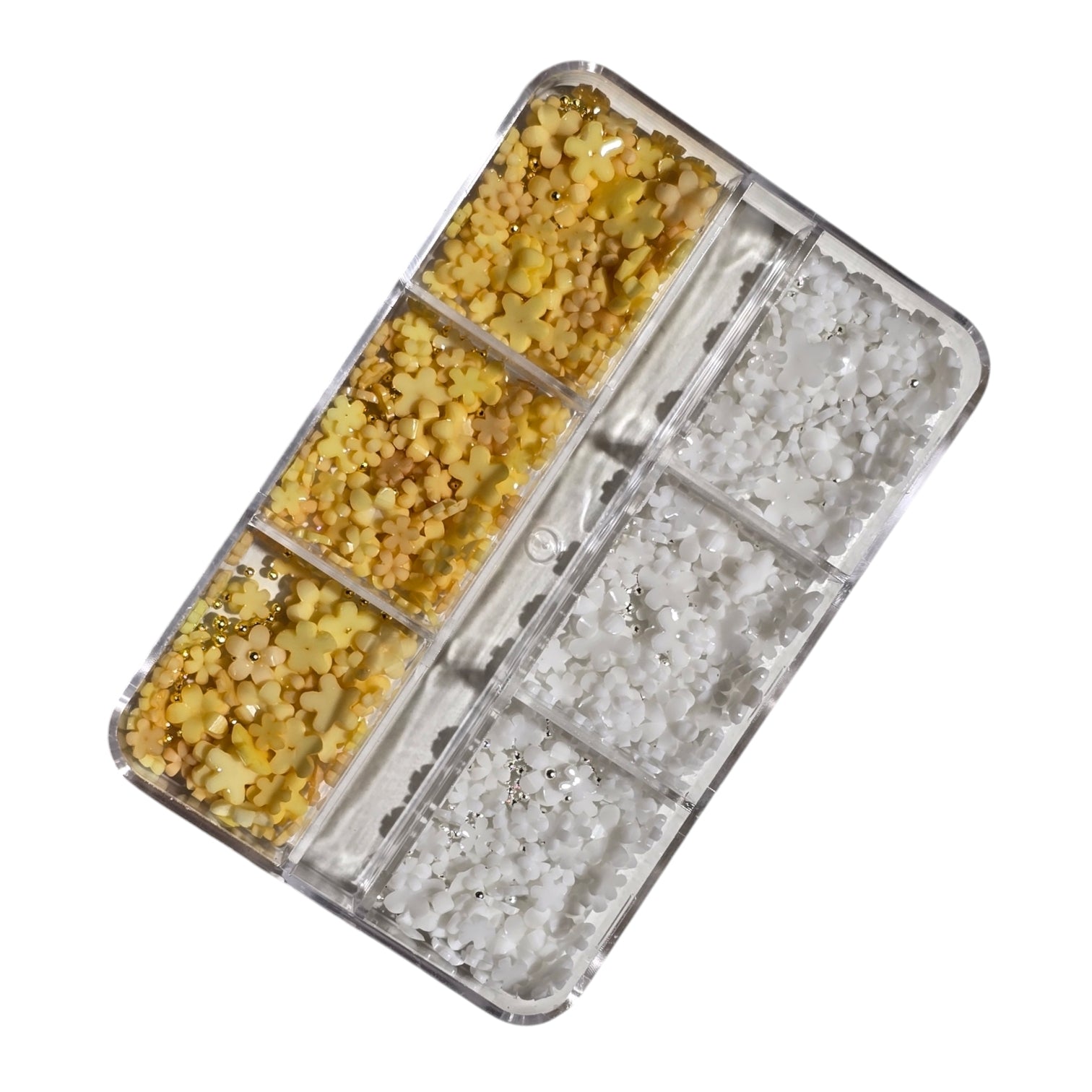 Image of Decor Pentru Unghii Flori+Caviar YellowWhite