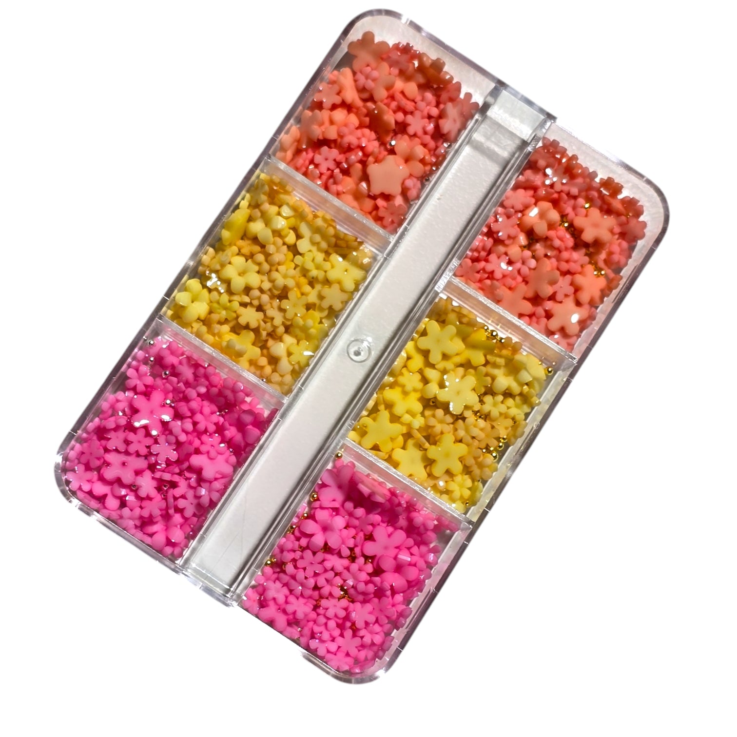 Image of Decor Pentru Unghii Flori+Caviar CoraiYellowPink