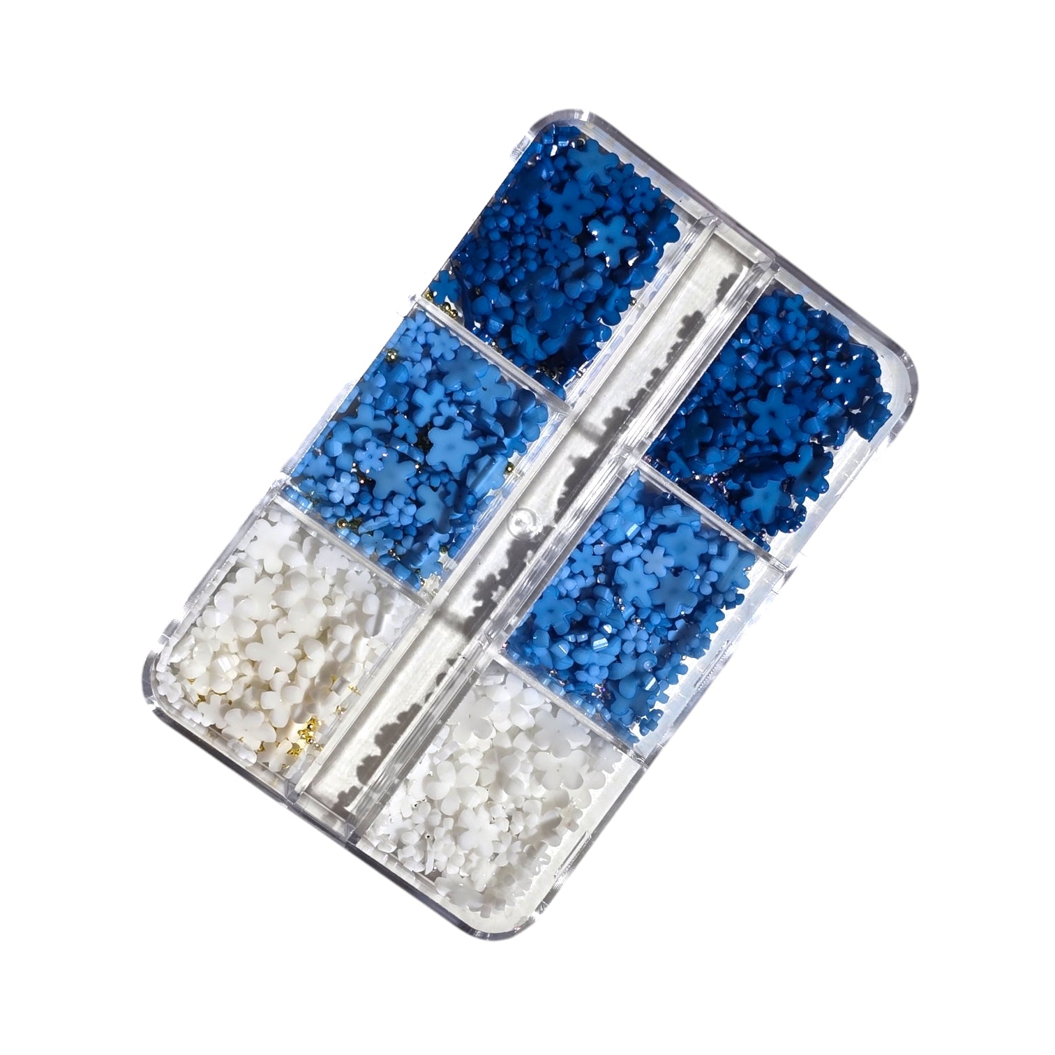 Image of Decor Pentru Unghii Flori+Caviar BlueWhiteBlue