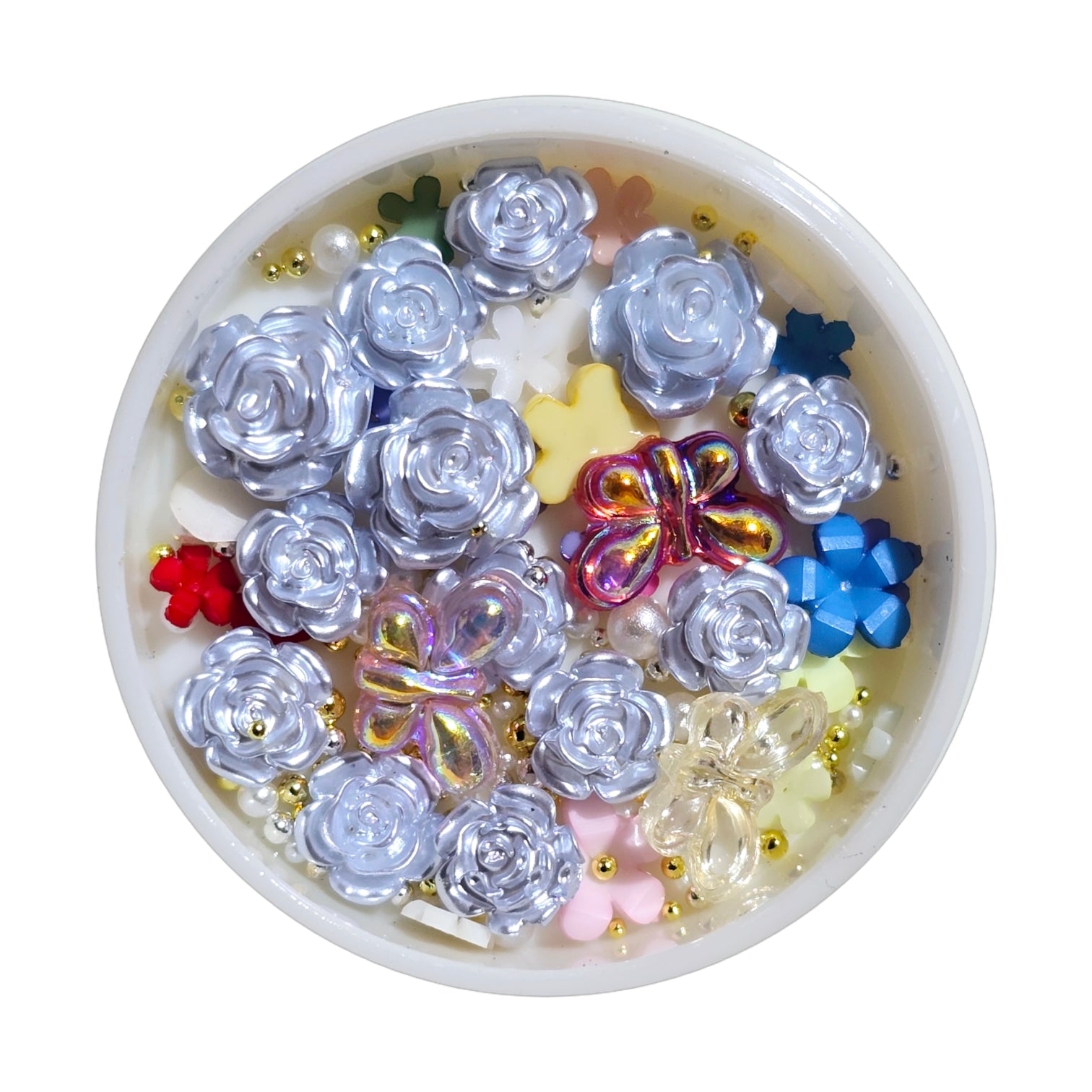 Image of Decor Unghii Mix Forme BlueRoses