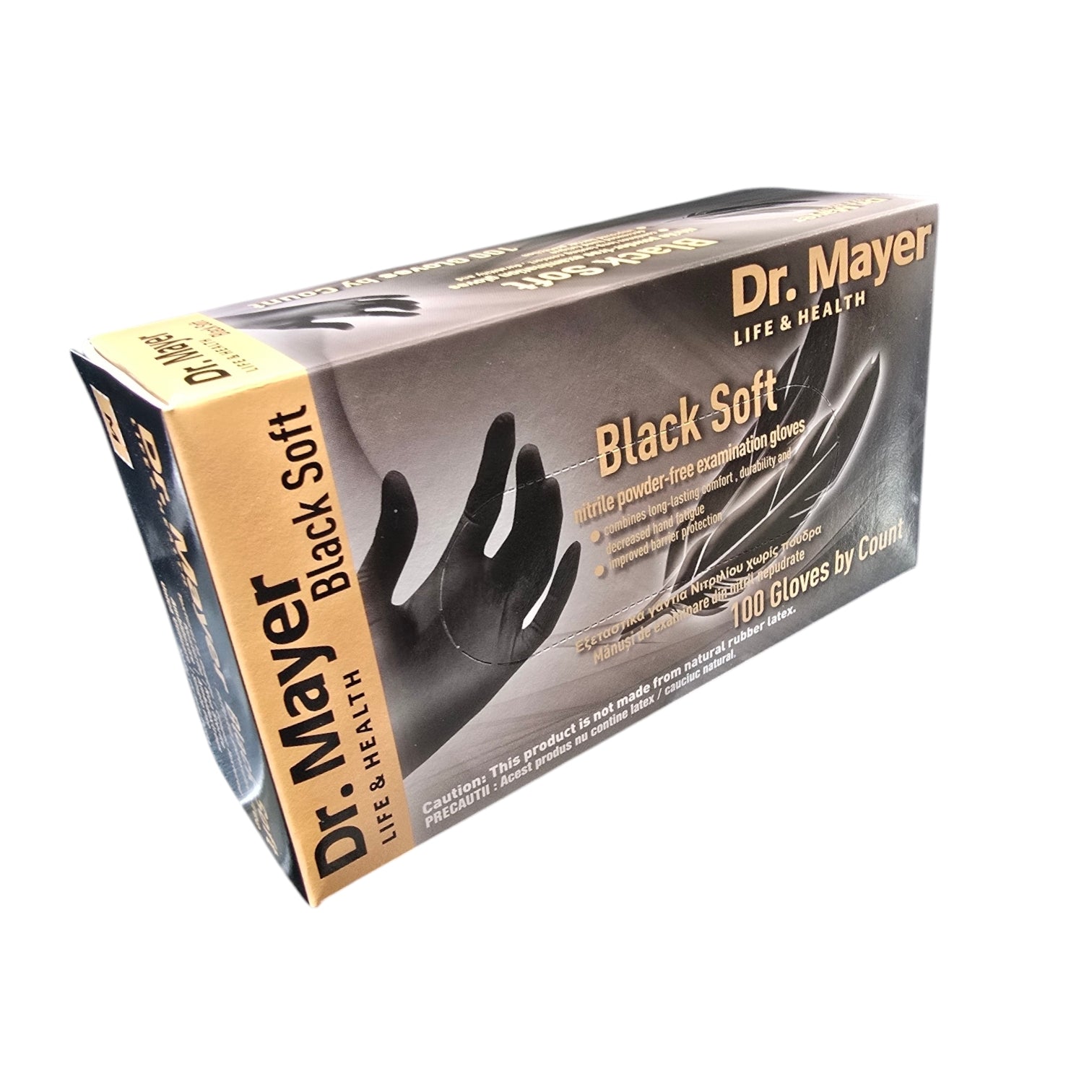 Image of Manusi nitril Carbon Black Spades S 100 Dr. Mayer