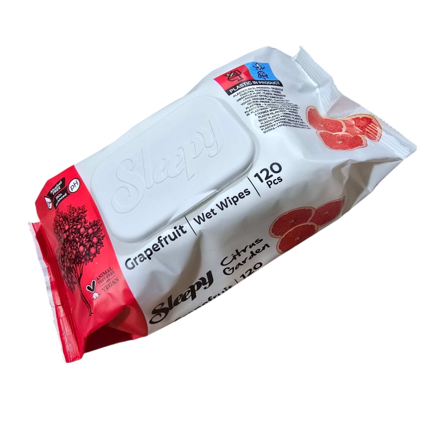 Image of Servetele Umede cu Capac Sleepy Grapefruit, 120 Buc/Pax