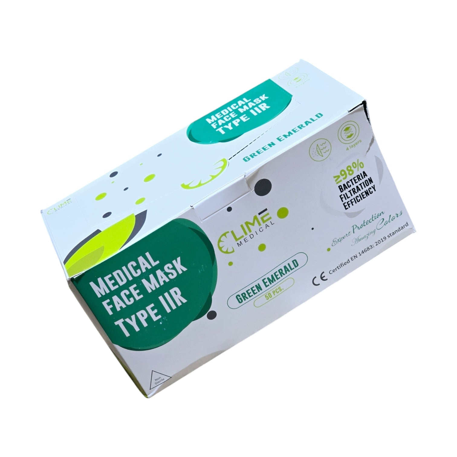 Image of Masca de protectie set 50 bucati cu 4 straturi Verde Tourquise