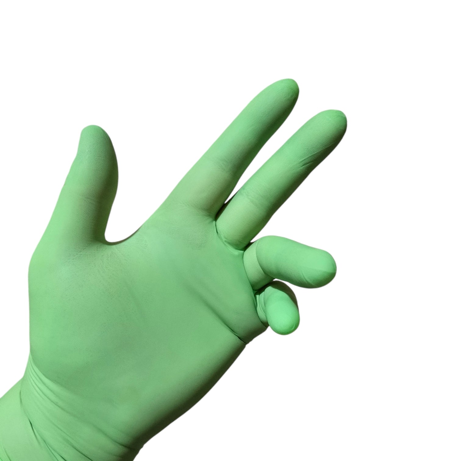 Image of Manusi Nitril Apple Green  L 100 buc