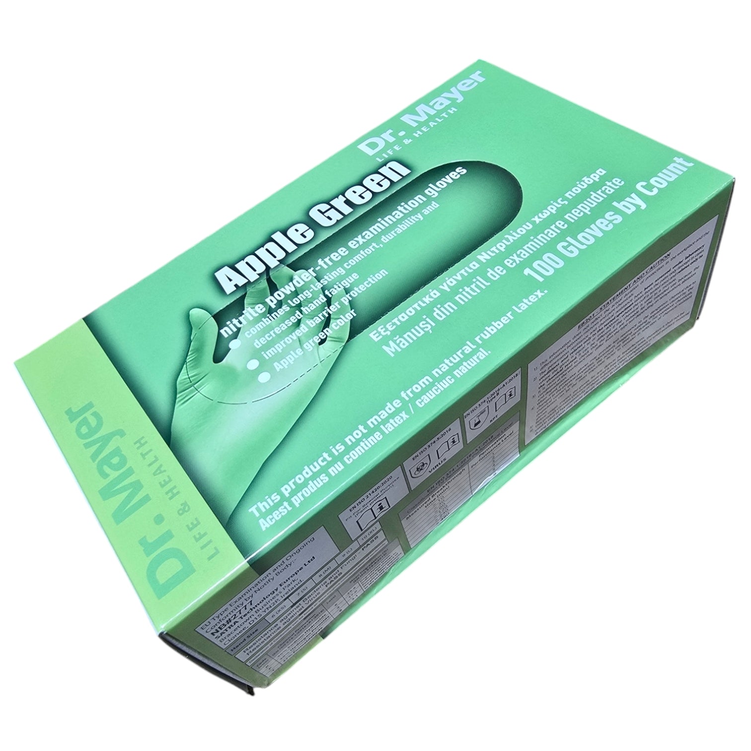 Image of Manusi Nitril Apple Green  L 100 buc
