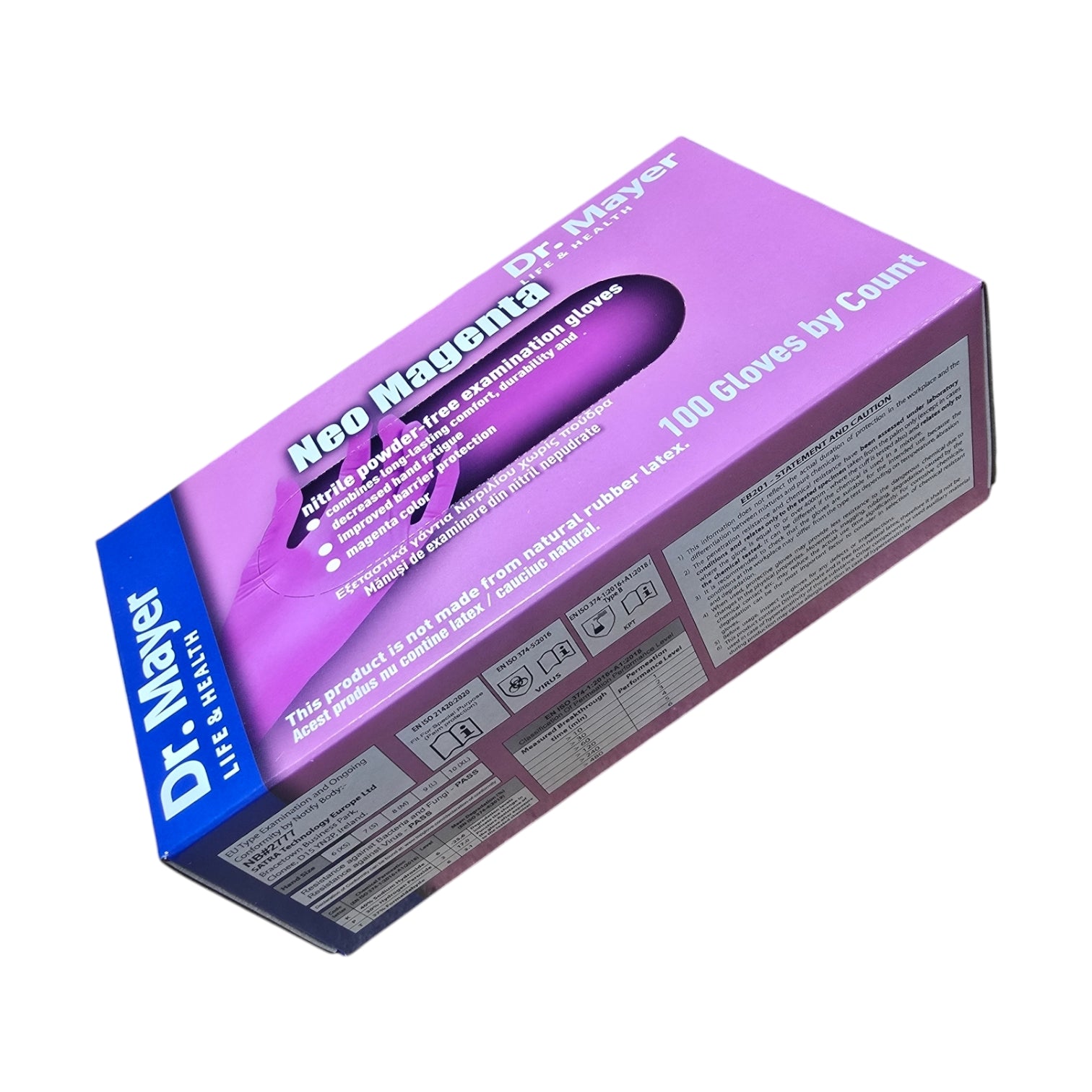 Image of Manusi Nitril Neo Magenta S 100 buc