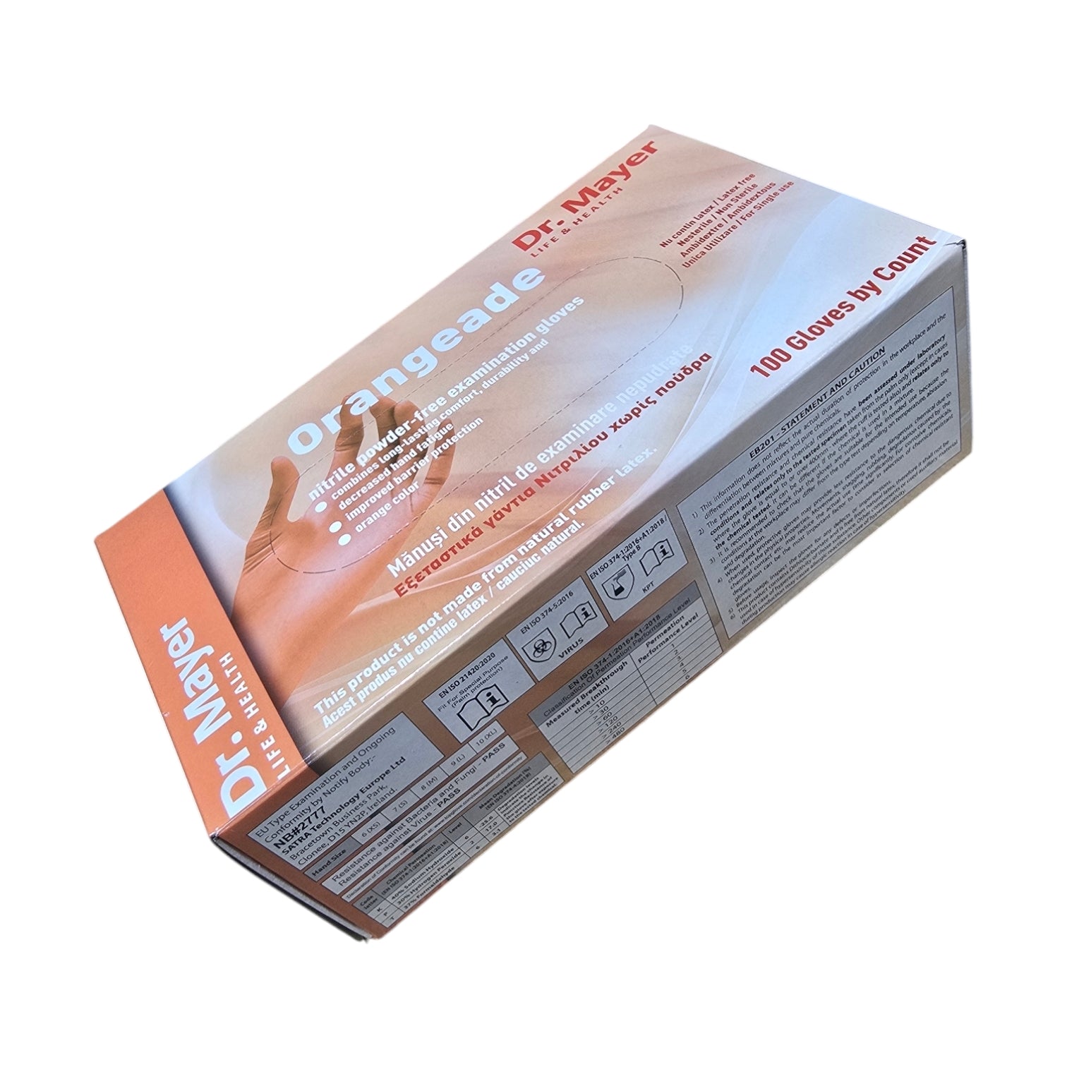 Image of Manusi Nitril Orangeade L 100 buc