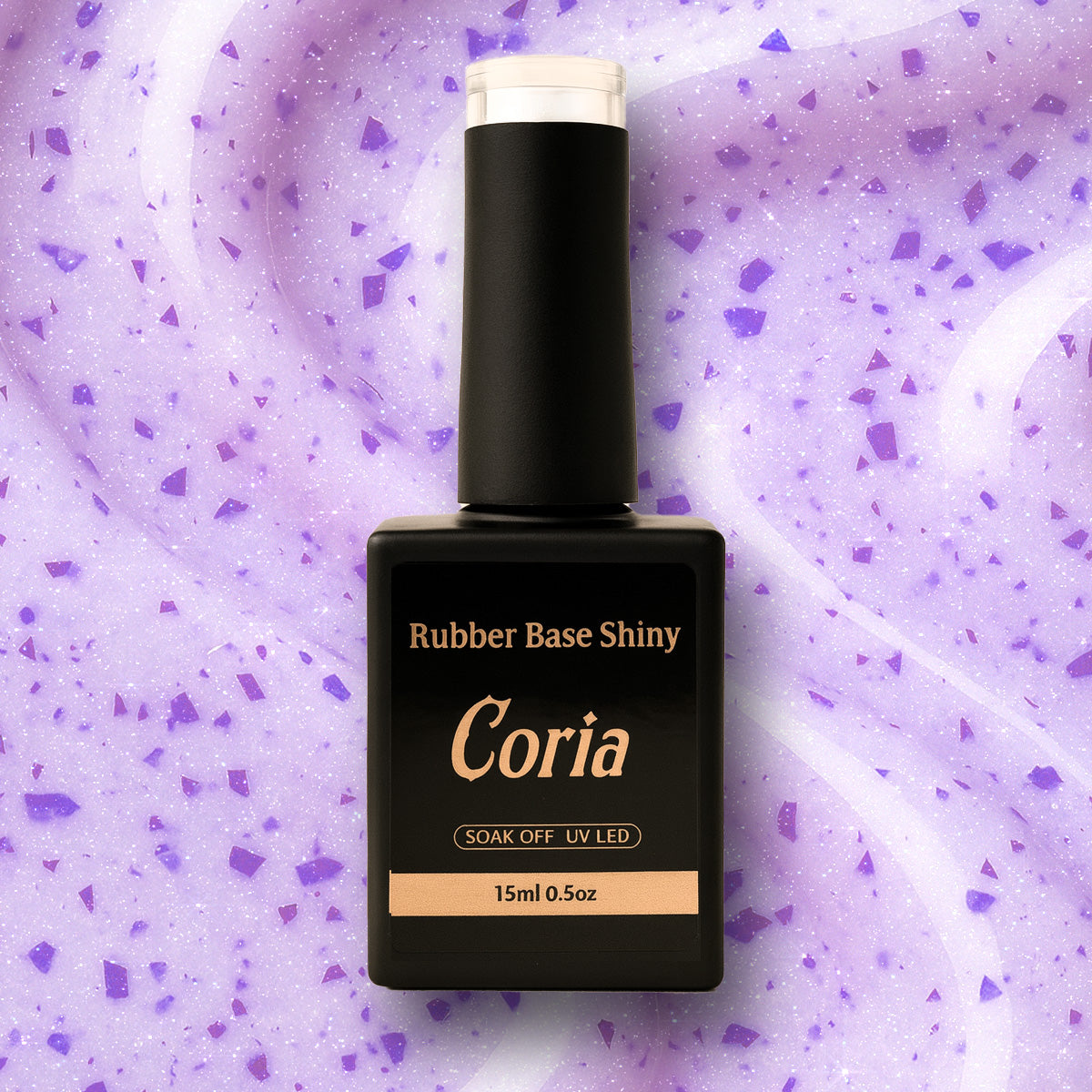 Image of Baza Rubber Shiny Coria 023 15 ml Lavanda Confetti