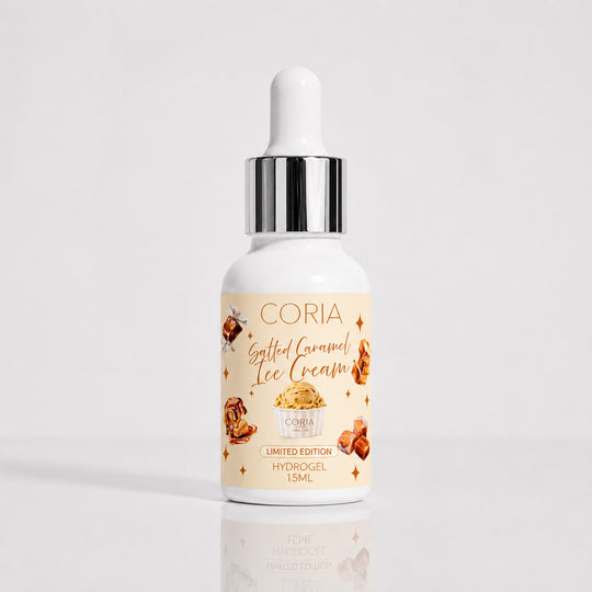 Hydrogel pentru cuticule Salted Caramel Ice Cream Coria, flacon 15 ml cu pipetă