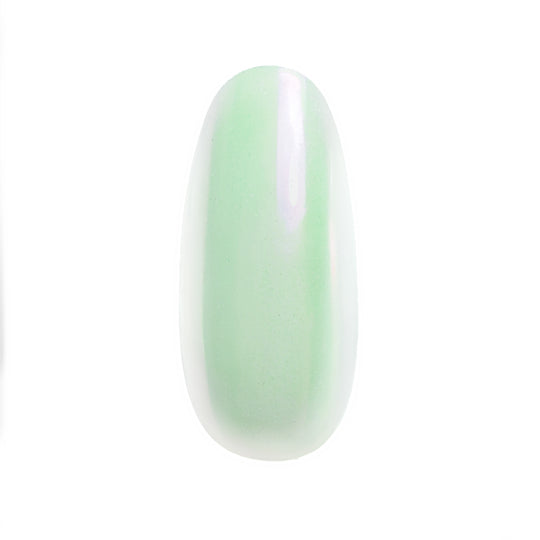 Pigment decor pentru unghii Zed 21 – efect perlat verde-mentă pe tip