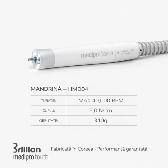 Mandrina HMD04 a frezei Medipro Touch – specificații