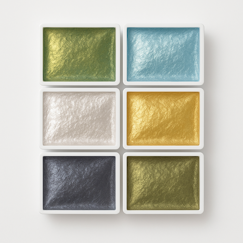 Image of Set 6 Acuarele Culori  Metalice ExtraShine 03