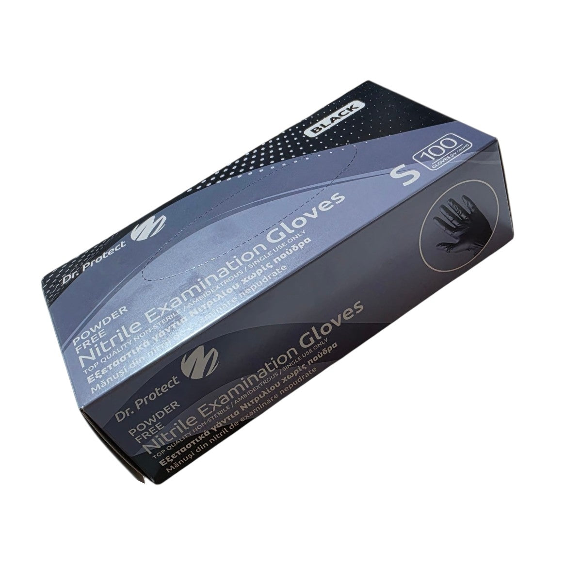 Image of Manusi nitril Carbon Black Spades S 100 Dr. Mayer