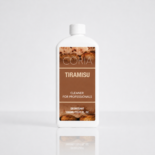 Cleaner Coria Tiramisu 1000 ml – flacon alb cu etichetă maro
