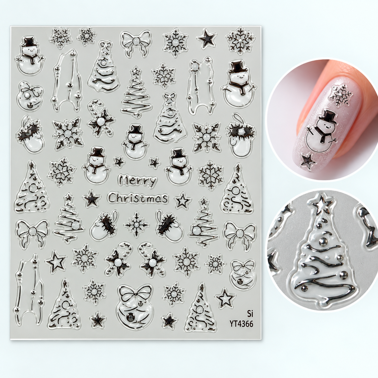 Image of Sticker Nail Art 4366 Snow