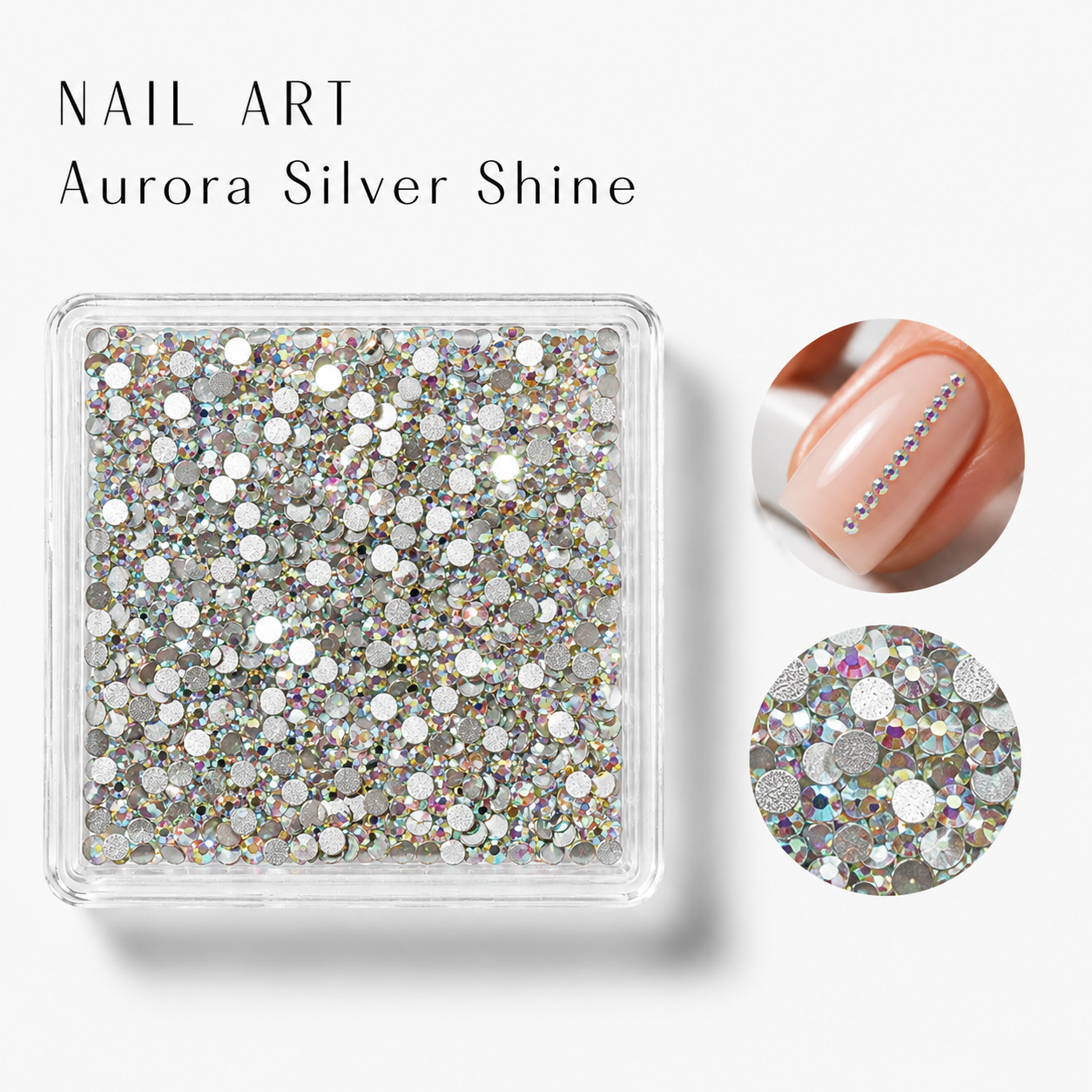 Image of Nail Art Aurora Silver Shine