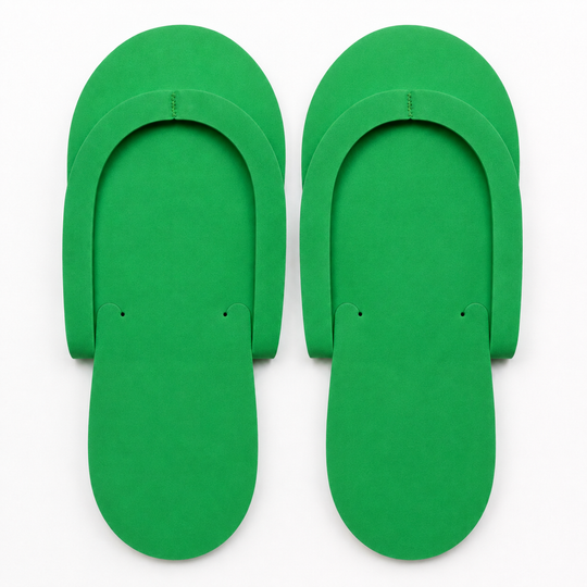 Papuci de unică folosință pentru pedichiură, o pereche verde