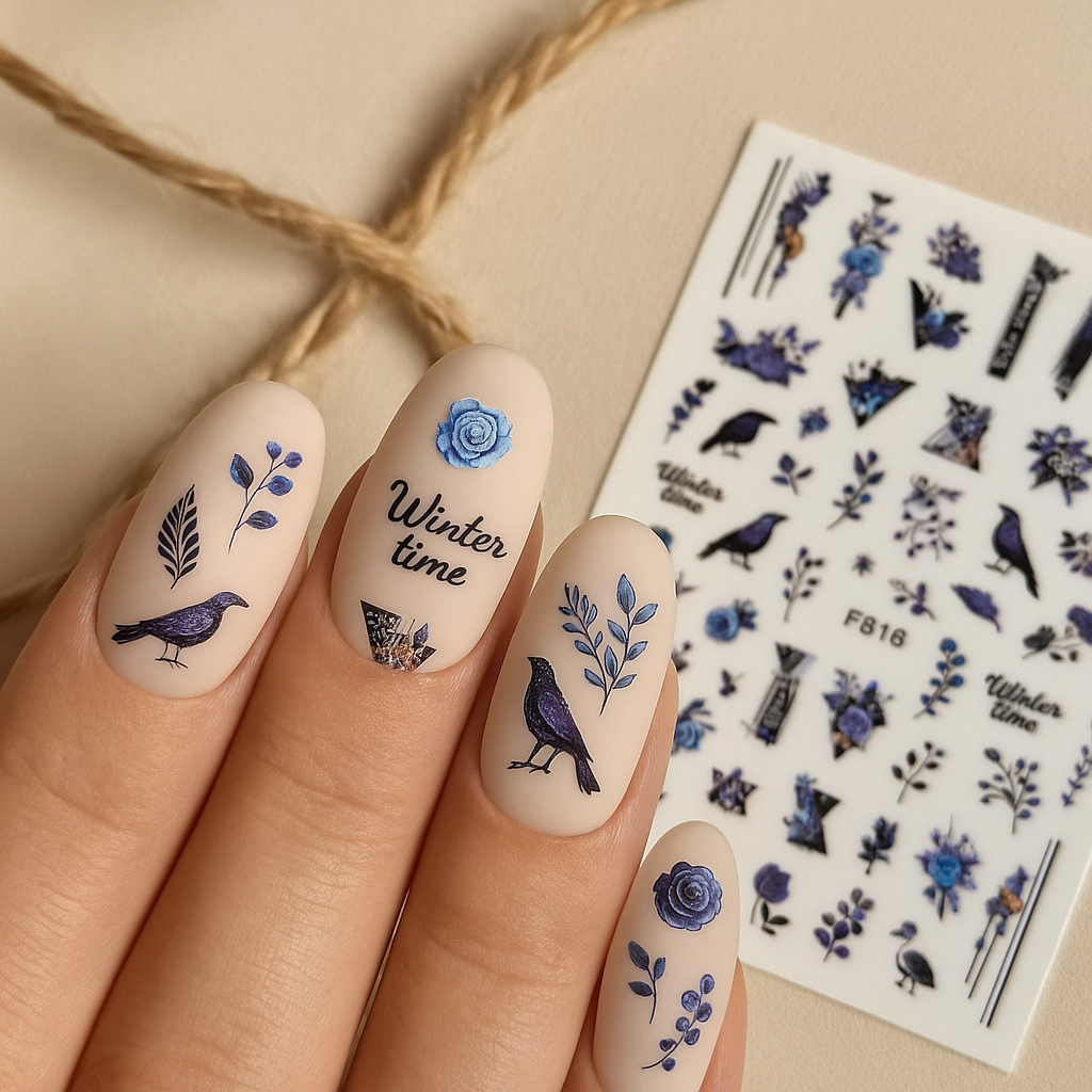 Image of Sticker Unghii Icy Garden 818