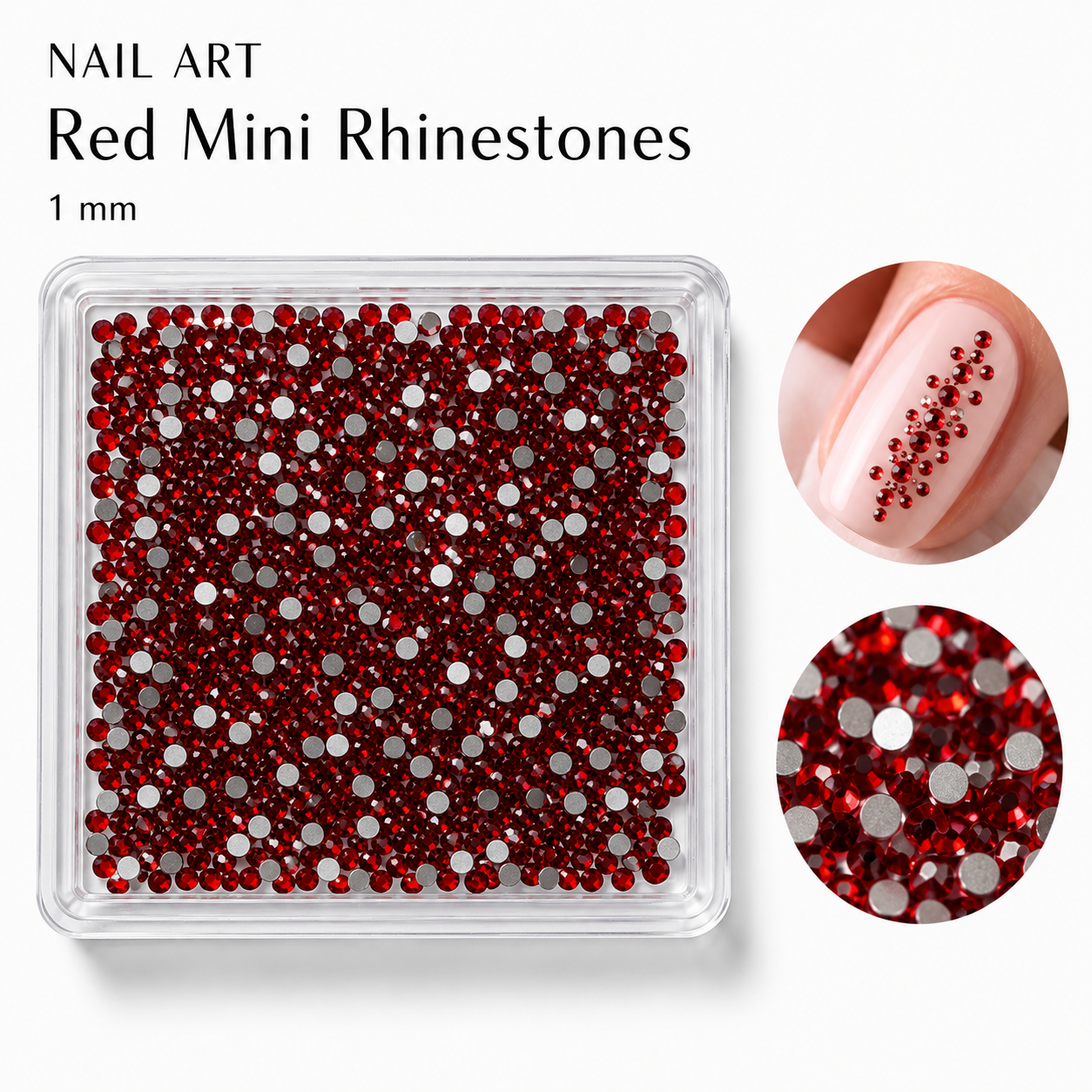 Image of Nail Art Red Mini Rhinestones