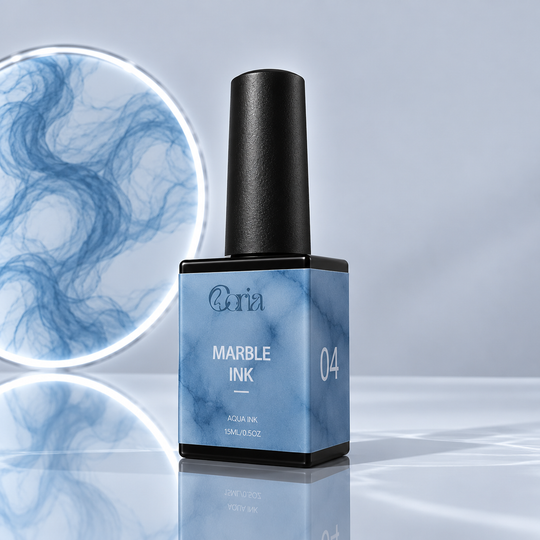 Marble Ink 04 Coria, flacon 15 ml, cu efect marmorat albastru