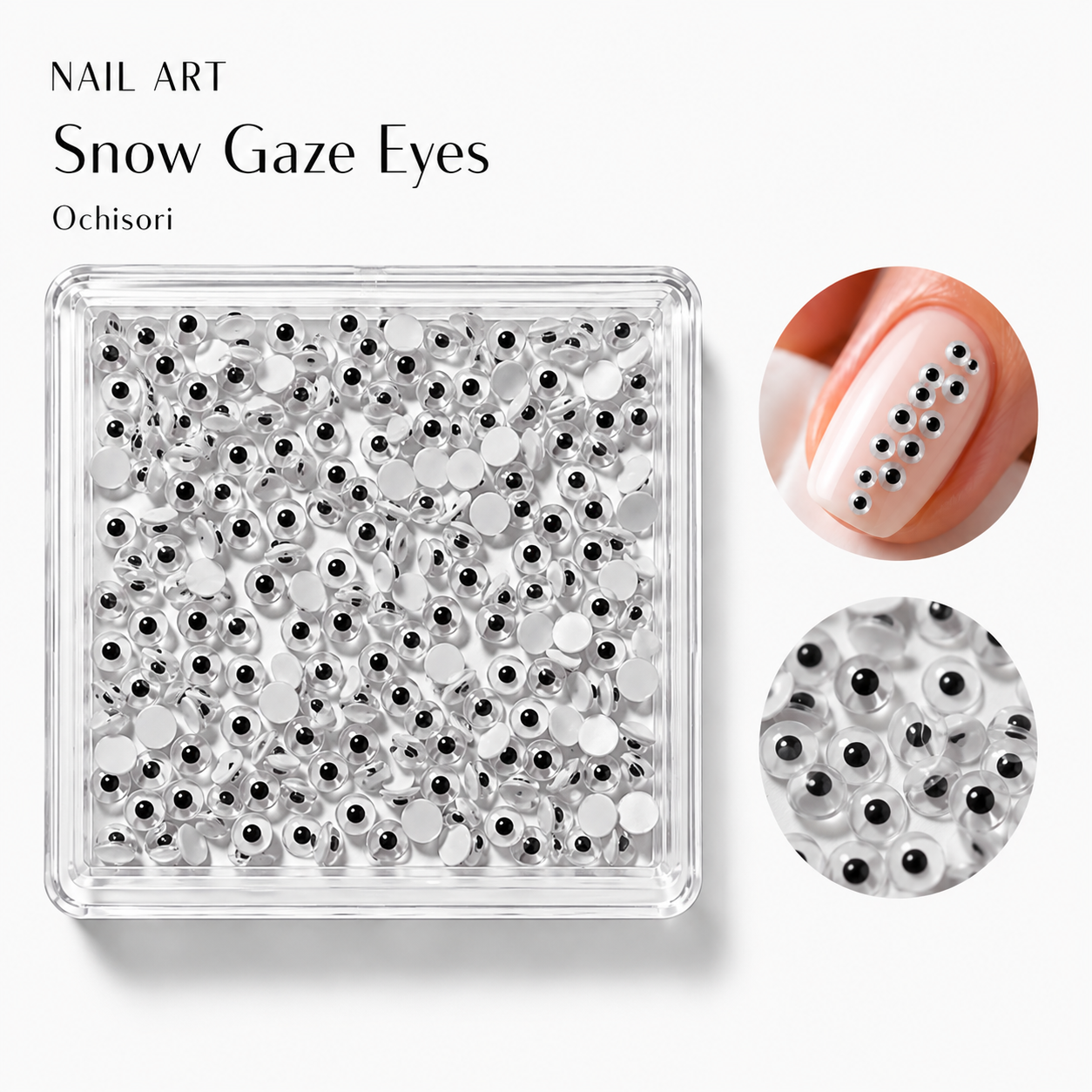Image of Nail Art Snow Gaze Eyes