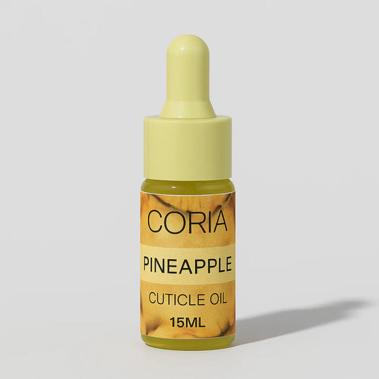 Ulei pentru cuticule Coria Pineapple 15 ml – flacon cu pipetă, etichetă galbenă