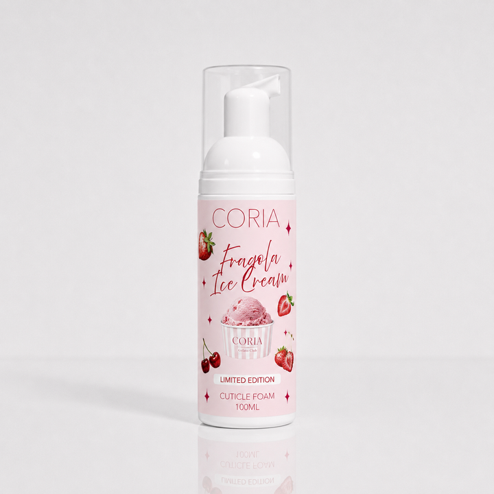 Spumă pentru cuticule Fragola Ice Cream Coria, flacon 100 ml
