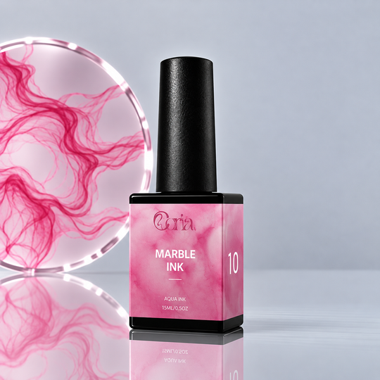 Marble Ink 10 Coria, flacon 15 ml, cu efect marmorat roz